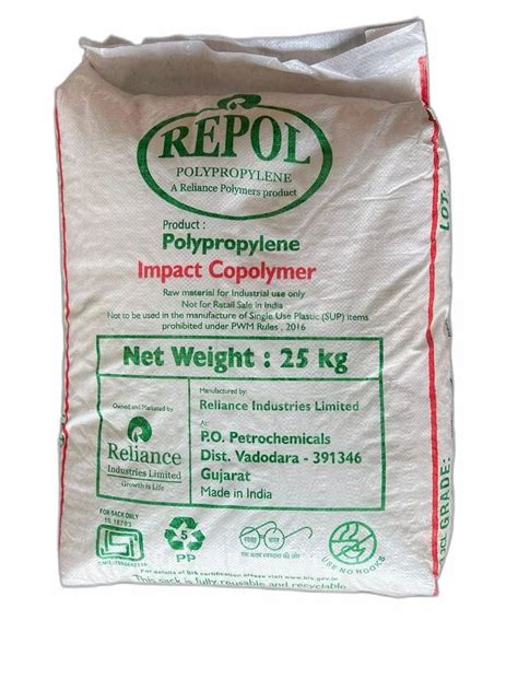 White Natural Repol Pp Impact Copolymer Mi Granules For Plastic