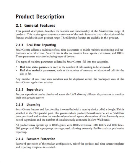 Product Description Document Template | Classles Democracy