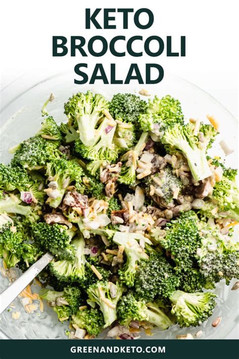 Keto Broccoli Salad With Bacon And Cheese Green And Keto