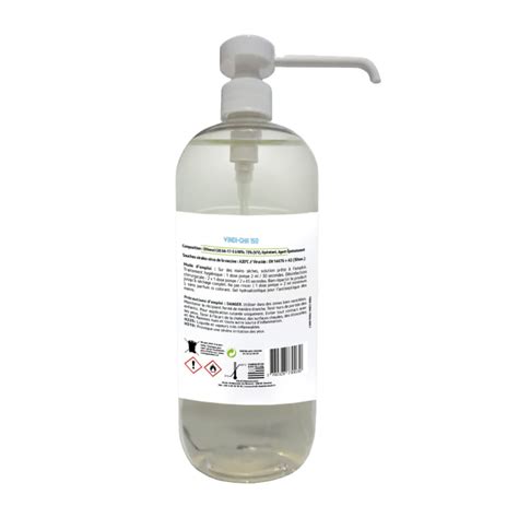 Vindi Désinfectant gel hydroalcoolique flacon pompe de 1l