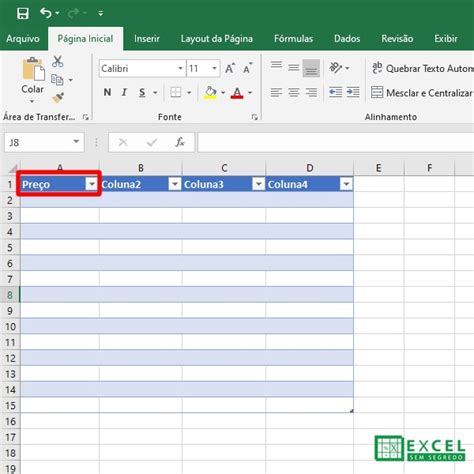 Como Fazer Tabelas No Excel Passos De Como Criar Uma Tabela