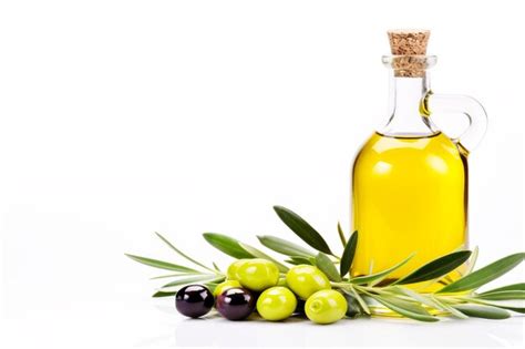 Premium AI Image Glass Bottle With Natural Olive Oil And Green Olive