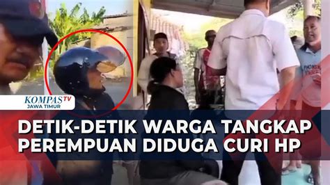 Geram Warga Di Kabupaten Madiun Tangkap Pencuri Perempuan Yang Kerap