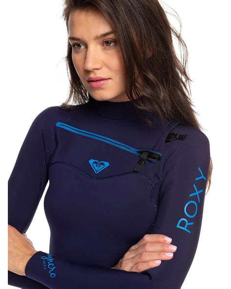 Roxy Womens Syncro 3 2Mm Chest Zip Gbs Steamer Wetsuit Blue Coral