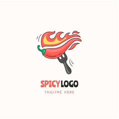 Free Vector | Hand draw spicy logo design