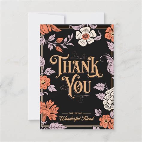 Card to thank your friend | Zazzle | Custom thank you cards, Thank you ...