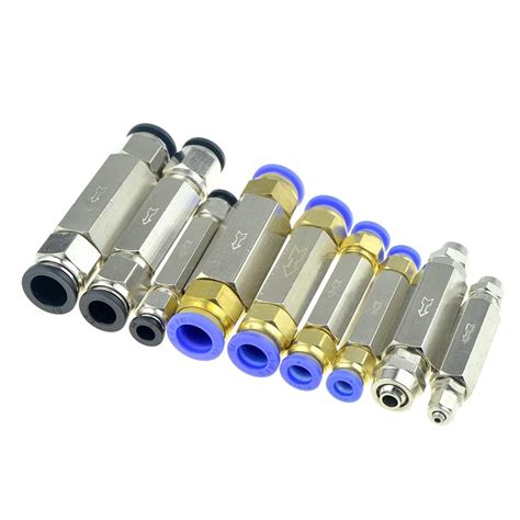 Buy 1pc Pneumatic Check Valve 6mm 8mm 10mm 1 4 OD Hose One Way Valve