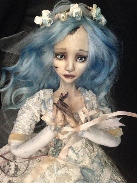 Ooak Polymer Clay Doll Emily Corpse Bride Boudoir Doll Tim Etsy