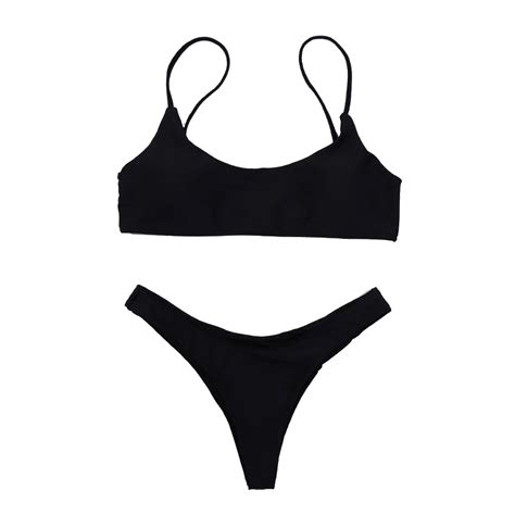 TRYNNA Biquini Swimwear Women Solid Color Ribbon Bikini Joker Sesy