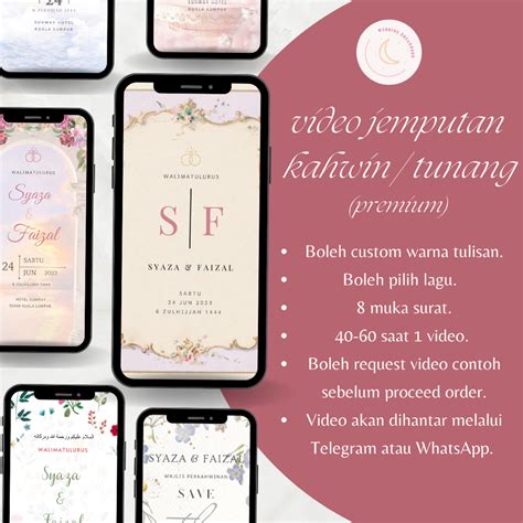 Premium Wedding Card Kad Kahwin Digital Kad Jemputan Boleh Pilih