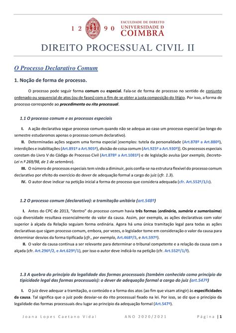 Sebenta Dpc2 Jv Direito Processual Civil Ii Uc Studocu