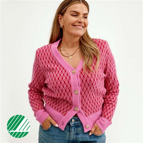 Cardigan Janka Polliani X Pierre Robert Merinoull Pink Kassalapp