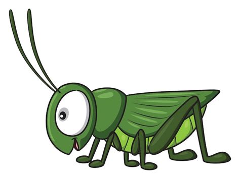 Premium Vector | Cartoon green grasshopper