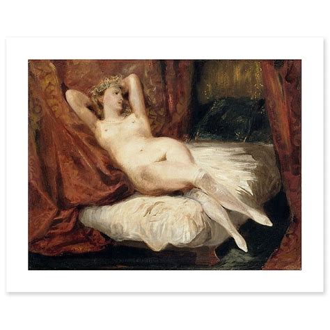 Naked Woman Lying On A Couch Also Known As The Woman With White