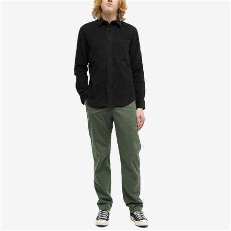 Calvin Klein Monologo Badge Corduroy Shirt Black End