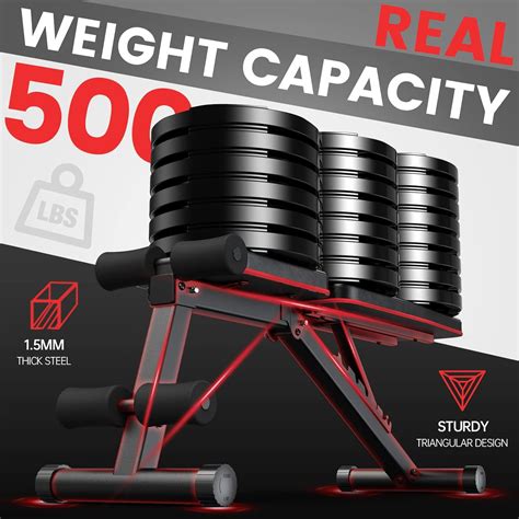 Pasyou Adjustable Weight Bench Full Body Workout Foldable Incline