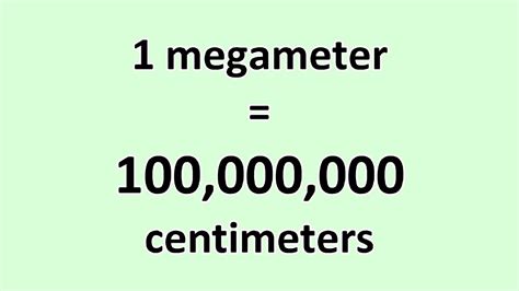 Convert Megameter to Centimeter - ExcelNotes