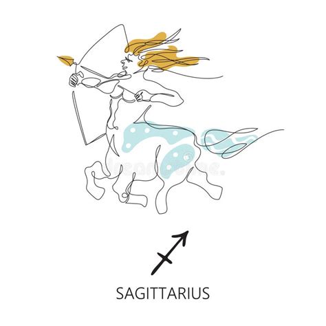 Zodiac Sagittarius Line Drawing Stock Illustrations 1 002 Zodiac