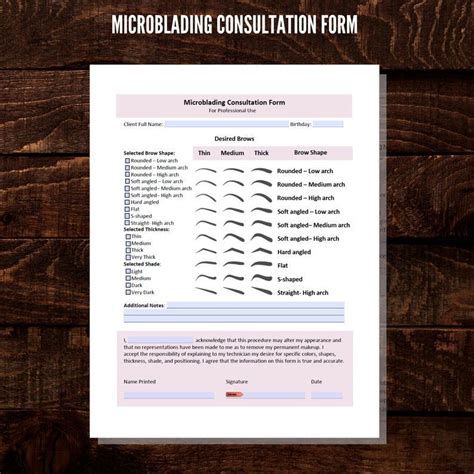 Printable Microblading Consent Forms Microblading Business Forms