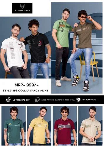 Imported Dumond Finish Lycra Printed Mount Jack Mens T Shirt Collar Hs At Rs 280piece In Nagpur