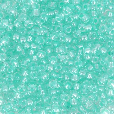 Mini Rocaille 11 0 Preciosa Ornela Pearl Pastel Lining 2 Mm Green