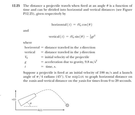 Solved 25 The Distance A Projectile Travels When Fired At An Chegg