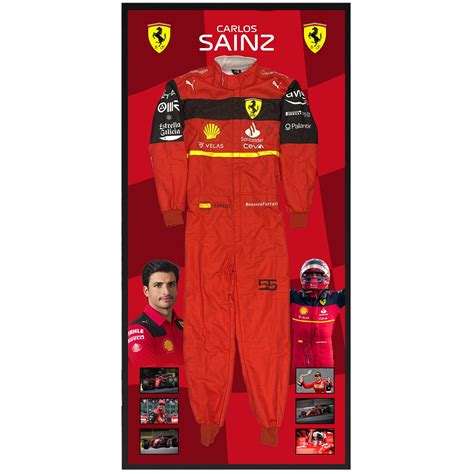 Carlos Sainz Scuderia Ferrari F1 Team Signed And Framed Full Size Formula