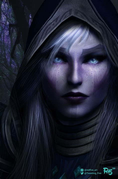 Drow Ranger Fan Art, Red Five | Ranger, Character art, Character portraits