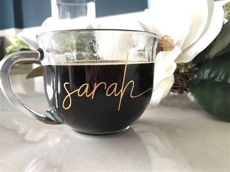 Personalized Glass Mug Gold Custom Coffee Mug T For Best Etsy Mugs Personalized Glass