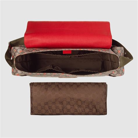 Lyst Gucci Gg Strawberry Diaper Bag In Pink