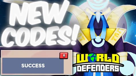 New All Working Codes For World Defenders Tower Defense In May