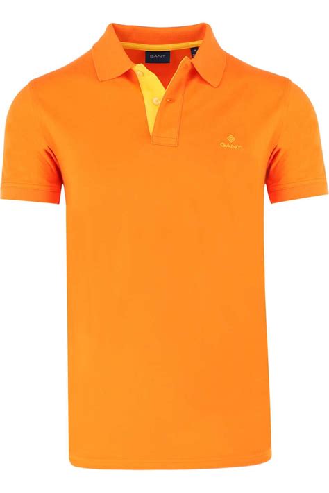 Hochwertiges GANT Regular Fit Poloshirt In Der Farbe Orange Einfarbig