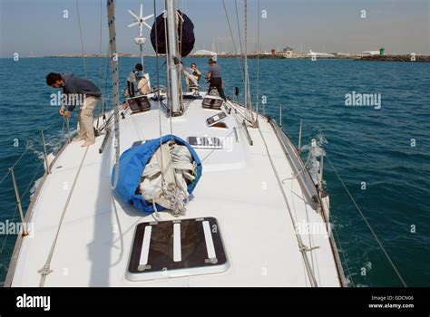 sailing boat  navigation stock photo alamy