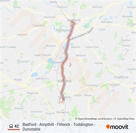 42 Route Schedules Stops Maps Bedford Updated