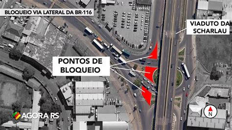 Via lateral da BR 116 será interditada em São Leopoldo a partir deste