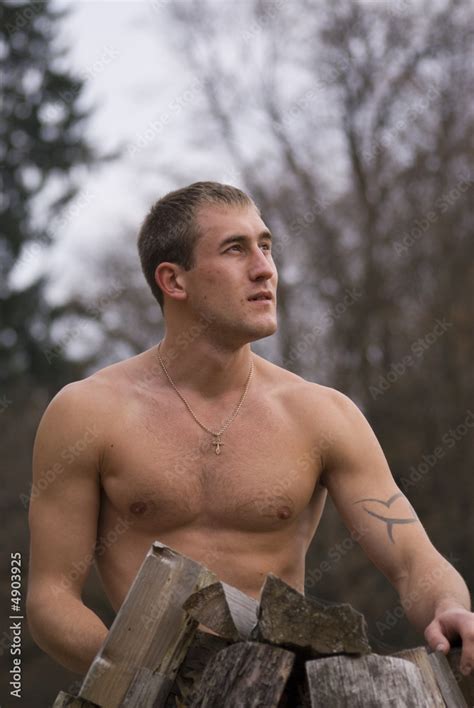 Naked Man In The Forest Stock Photo Adobe Stock