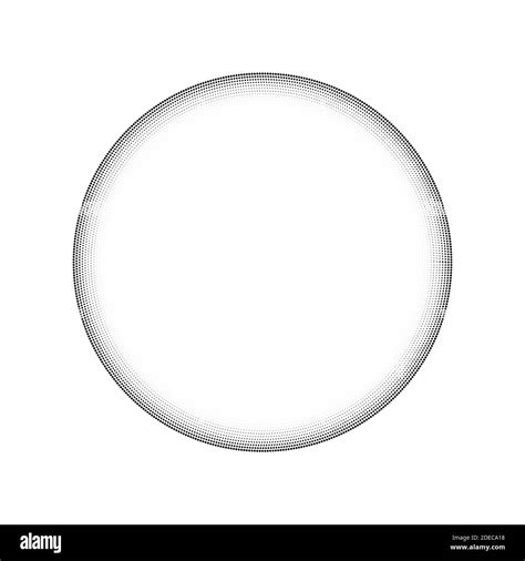 Halftine Circle With Dots Abstract Dotted Background Stock Vector