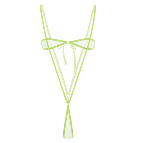 Womens Micro Thongs Bra Mini Bikini Swimwear G String Underwear