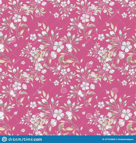 Seamless Beautiful Vintage Floral Pattern With Abstract Digital Floral