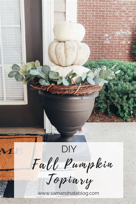 Learn How To Create This Easy DIY Fall Pumpkin Topiary In Less Than 10