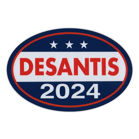 Oval Political Campaign Magnet Ron Desantis 2024 United States President 6 X 4 Magnetic