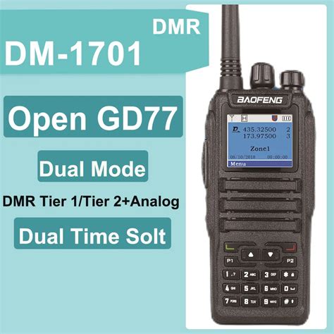 DMR DM 1701 Baofeng 2023 New Launch Open GD77 Dual Mode Analog And