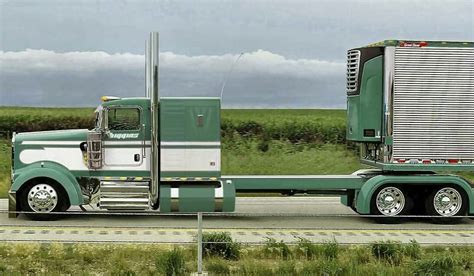 Semitrckn Kenworth Custom W900L With Matchin Reefer