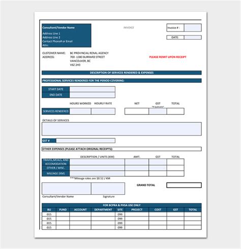 Free Construction Invoice Template Pdf