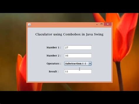 Calculator By Using Combobox In Java YouTube