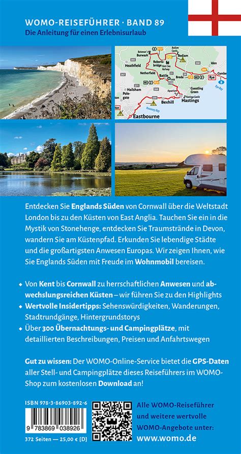 Campergids 89 Entdeckertouren Mit Dem Wohnmobil England WOMO Verlag