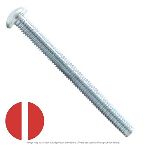 X Zinc Plated Slotted Round Head Machine Screw K L Jack