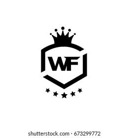 Wf Logo Stock Vector (Royalty Free) 673299772 | Shutterstock