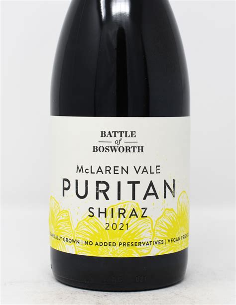 Battle Of Bosworth Puritan Shiraz Mclaren Vale South Australia