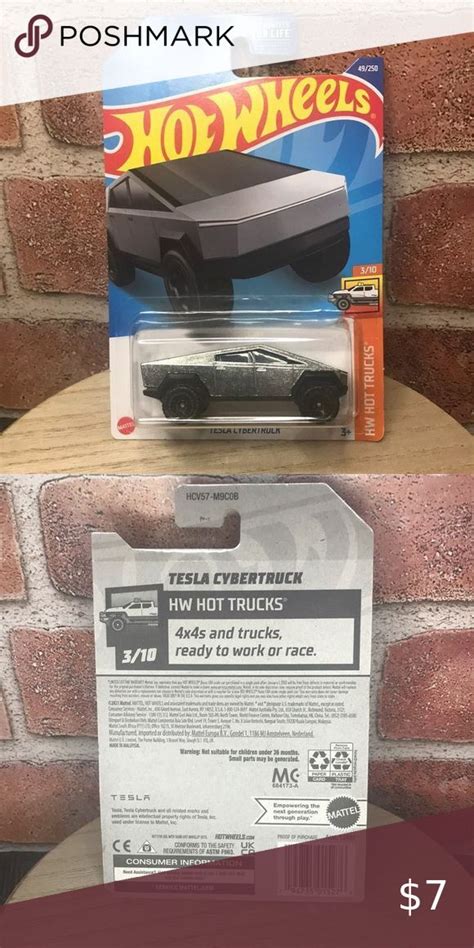 Hot Wheels Tesla Cybertruck Tesla Mattel Hot Wheels Trucks Check Shopping Style Swag Truck